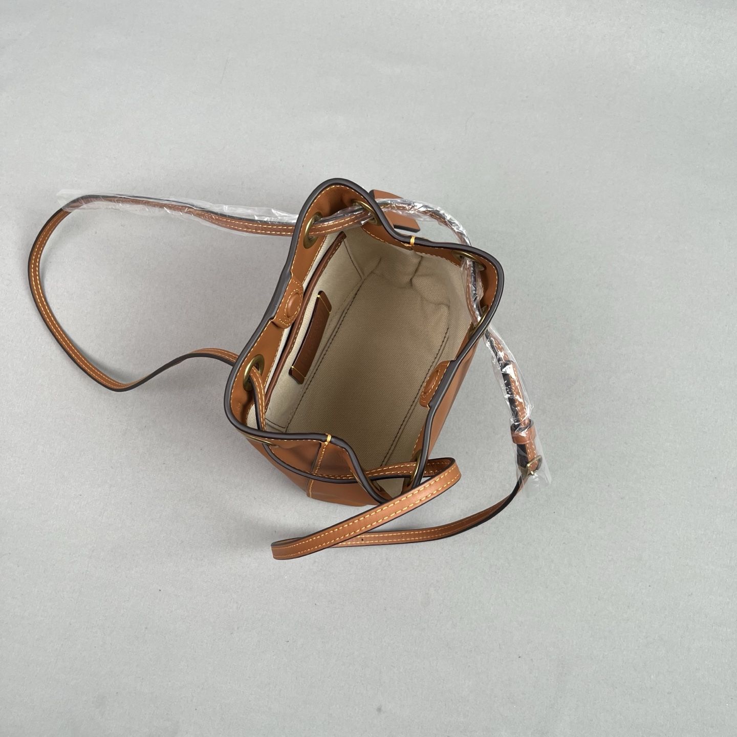 C Original CER84 Brown Women's suede JADE drawstring small