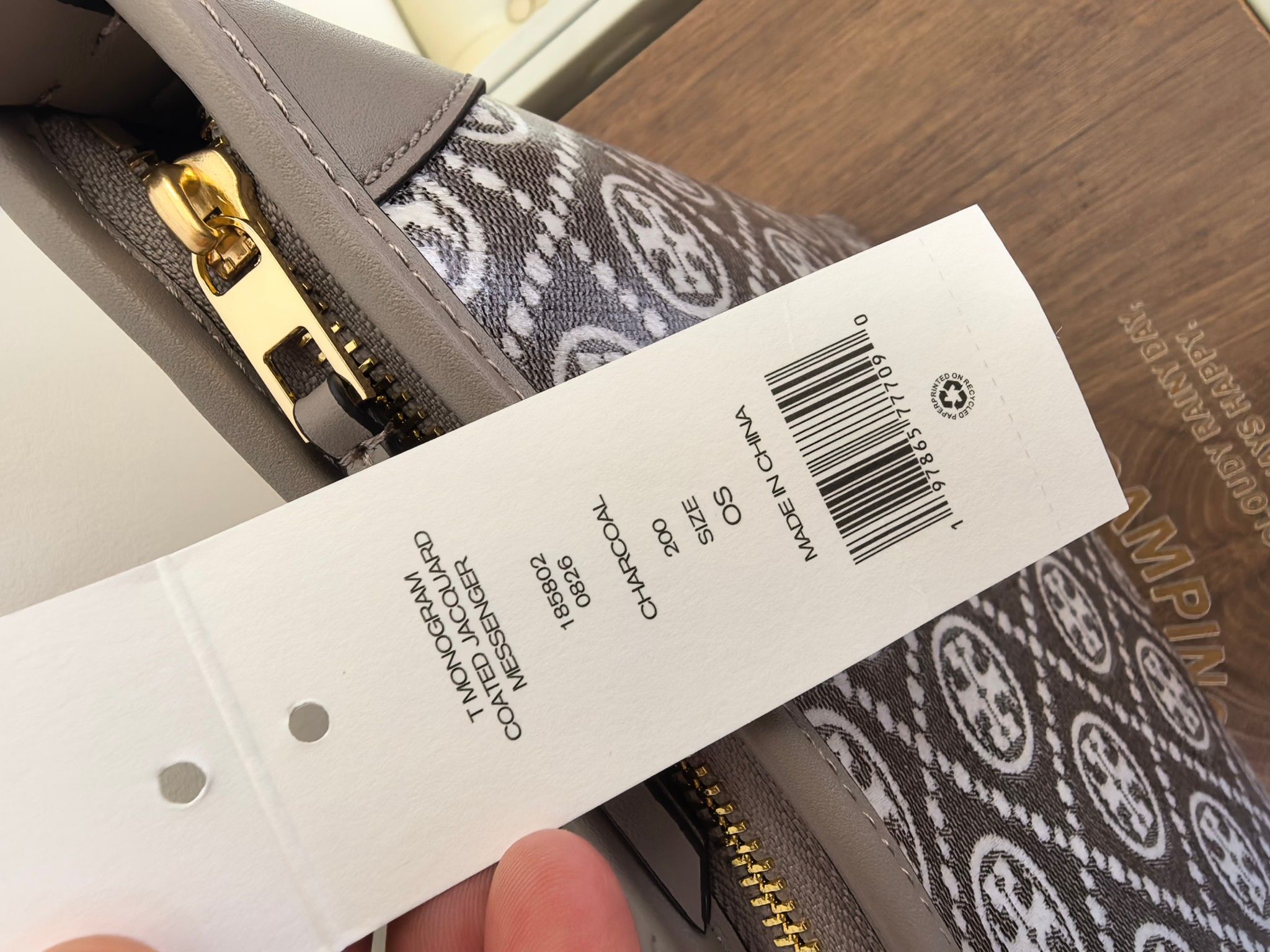 Number 1631 Tory Burch carryall package type